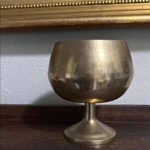 Elegant Brass Goblet Home Accent